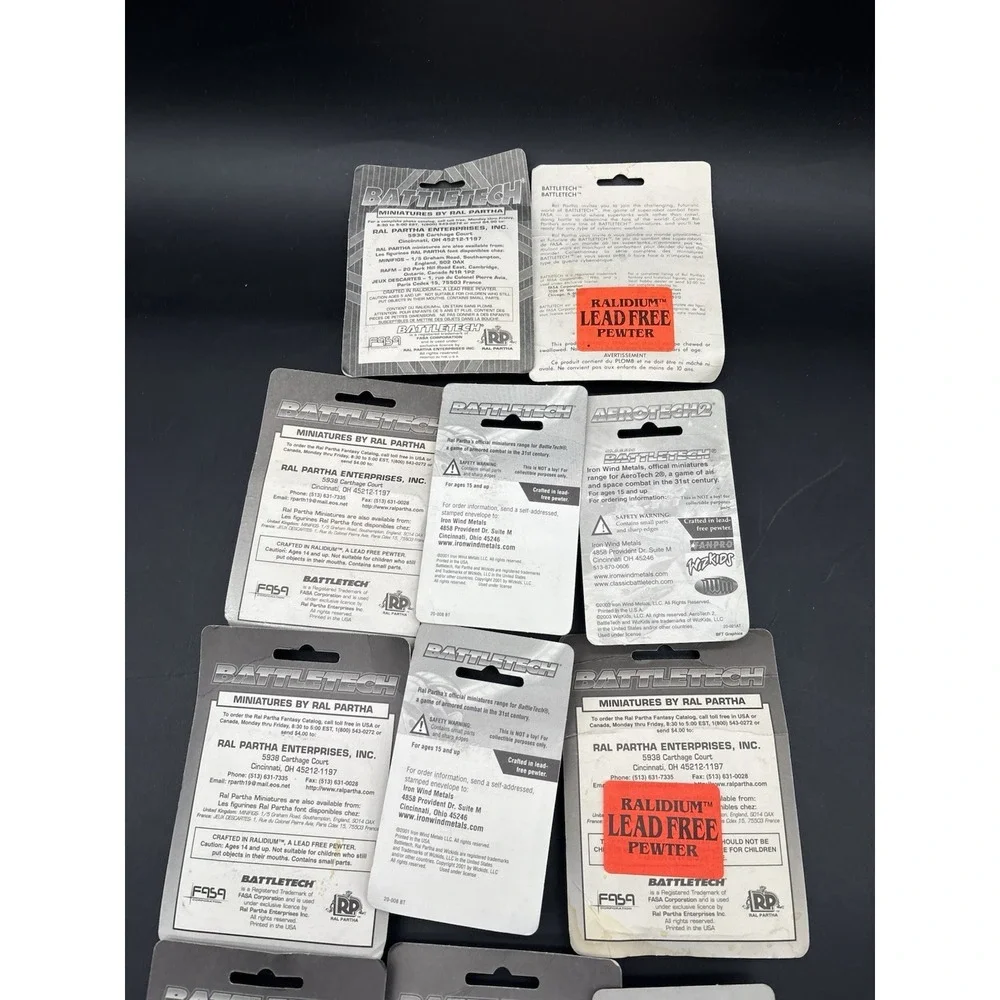 BattleTech Ral Partha Lot of 11 Sealed Miniatures Vehicles & Transports